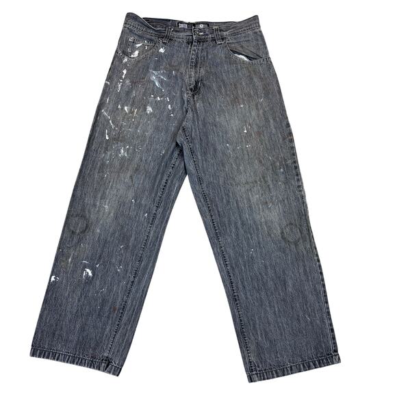 Vintage Southpole Y2K Baggy Paint Splatter Jeans Men's 34x30 Grunge Hip Hop - Picture 1 of 11